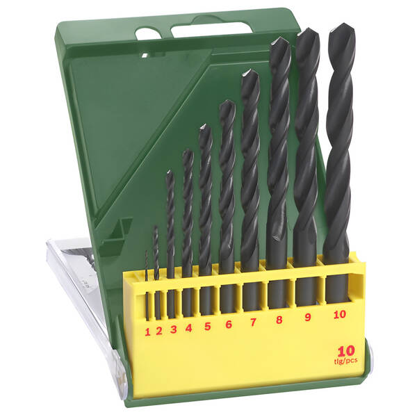 Sada vrtákov Bosch HSS-R (10 ks) čierne

