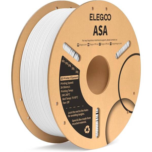 Tlačová struna (filament) Elegoo ASA 1,75mm biely

