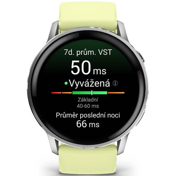 Inteligentné hodinky Garmin Venu 4 - 45 mm strieborné/žlté

