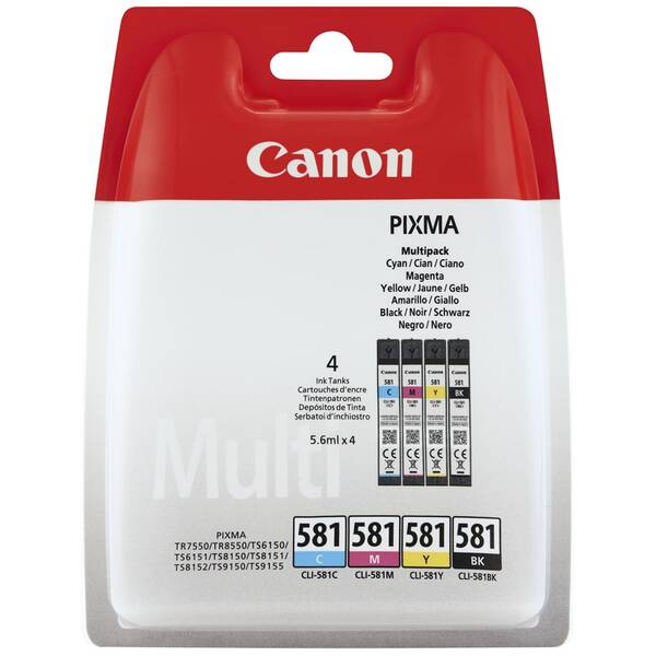 Cartridge Canon CLI-581, 200/250 strán, CMYK 

