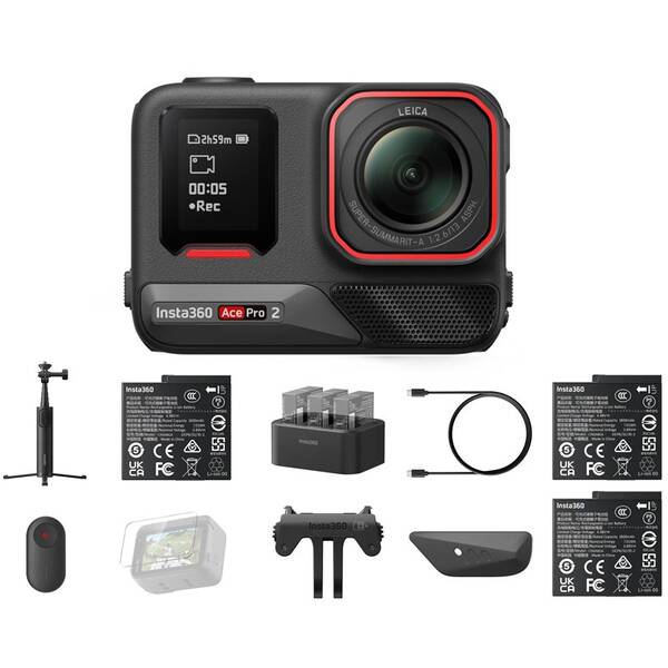 Outdoorová kamera Insta360 Ace Pro 2 Creator Bundle 2.0 čierna

