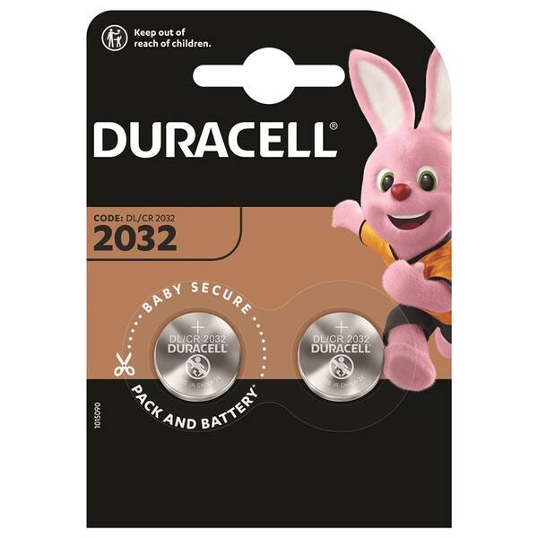 Batéria lítiová Duracell CR2032, 3V, blistr 2ks 

