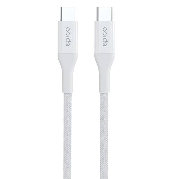 Kábel Epico USB-C/USB-C, PD 100 W, 0,3 m biely

