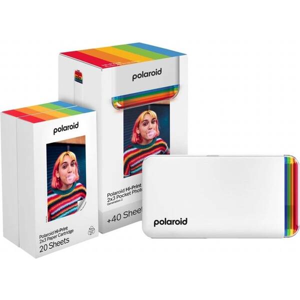 Fototlačiareň Polaroid Hi-Print Gen 2 E-box biela

