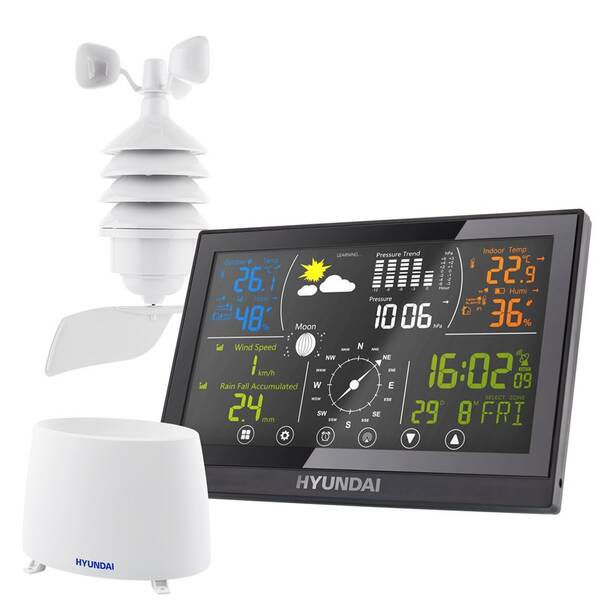 Meteorologická stanica Hyundai WSP 5100 RWIND čierna

