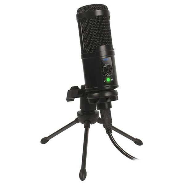 Mikrofón PLATINET VARR GAMING TUBE CARDIOID SET USB TRIPOD čierny


