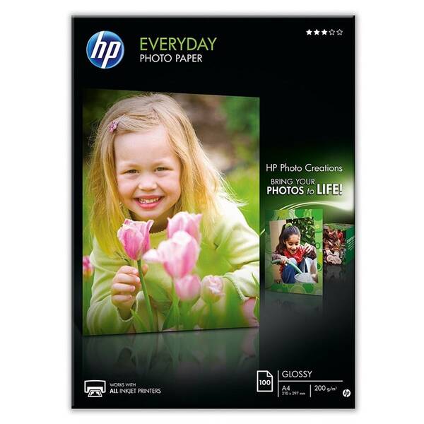 Fotopapier HP Glossy Photo 10x15, 200g, 100 listov 

