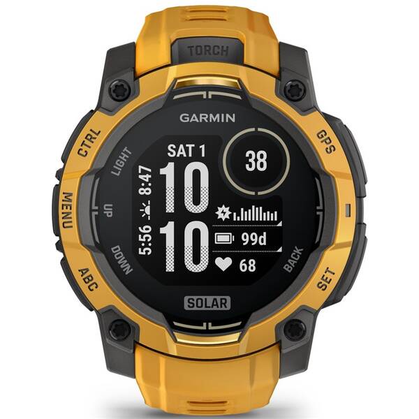 Inteligentné hodinky Garmin Instinct 3 - 45 mm Solar sivé/oranžové

