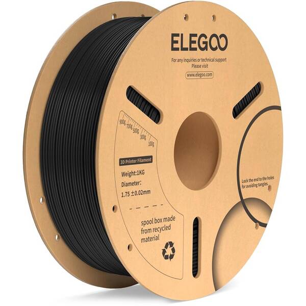 Tlačová struna (filament) Elegoo PLA+ 1,75mm čierny

