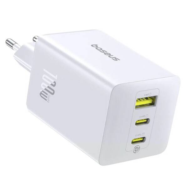Nabíjačka do siete Baseus EnerFill FE11 100W 2x USB-C, 1x USB biela

