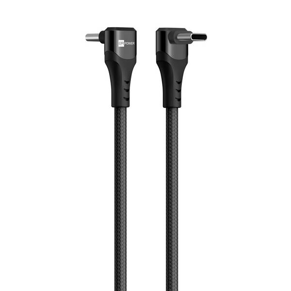 Kábel ERPOWER Double Cobra USB-C/USB-C, 1,5m čierny

