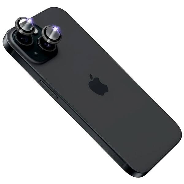 Ochranné sklo šošovky fotoaparátu FIXED Sapphire Camera Glass na Apple iPhone 15/15 Plus čierne

