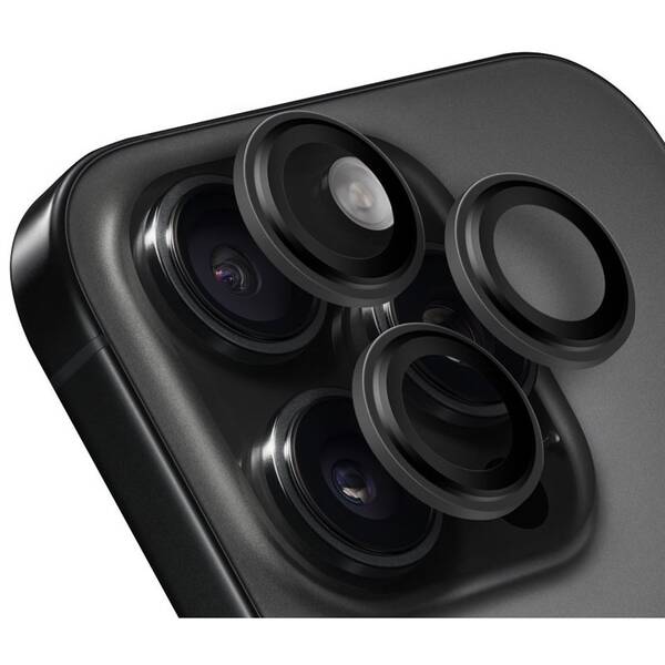 Ochranné sklo šošovky fotoaparátu Obal:Me Lens Protector na Apple iPhone 15 Pro/15 Pro Max čierne

