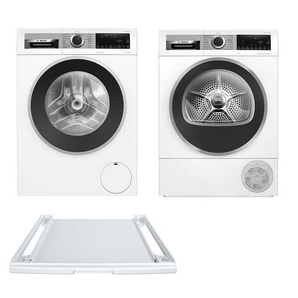 Set výrobkov Bosch WGG244Z2CS + WQG245DMCS + WTZ27400 biely

