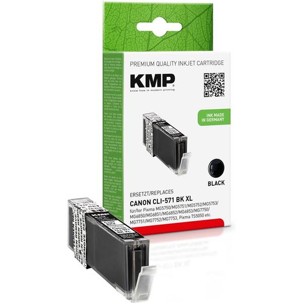 Cartridge Kmp Canon CLI-571BK XL, 565 stran čierna

