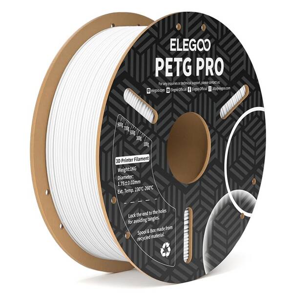 Tlačová struna (filament) Elegoo PETG P 1,75mm biely

