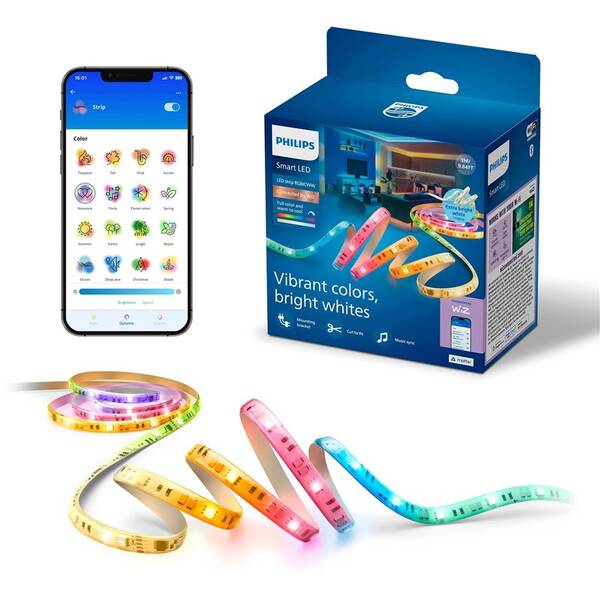 LED pásik Philips Smart LED RGBICWW strip 3m Type-C EU biely

