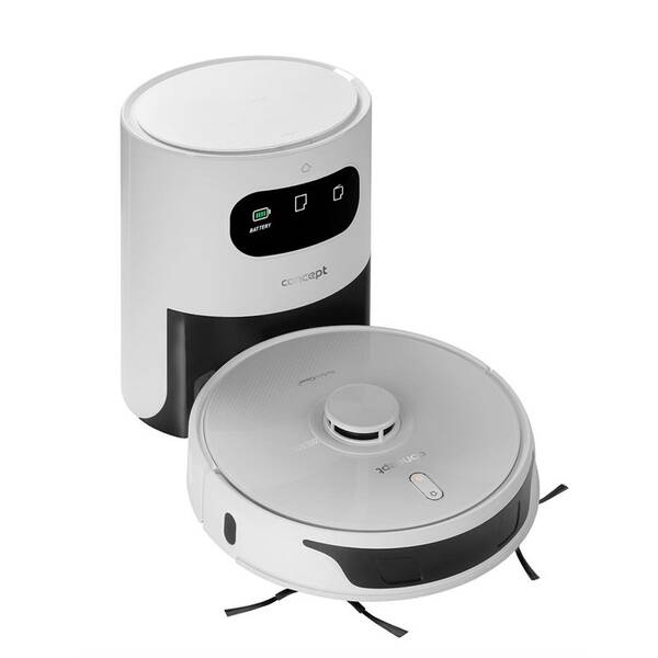 Robotický vysávač Concept VR3450 Perfect Clean Laser 3D, 2 v 1 biely

