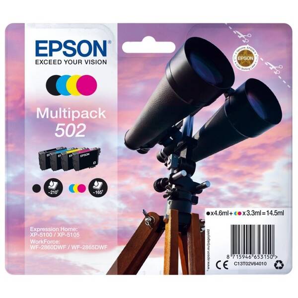 Cartridge Epson 502, 210/3x165 strán - CMYK 

