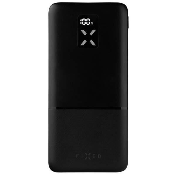 Powerbank FIXED Zen 10 s LCD displejom a výstupom PD 20W, 10 000 mAh čierny

