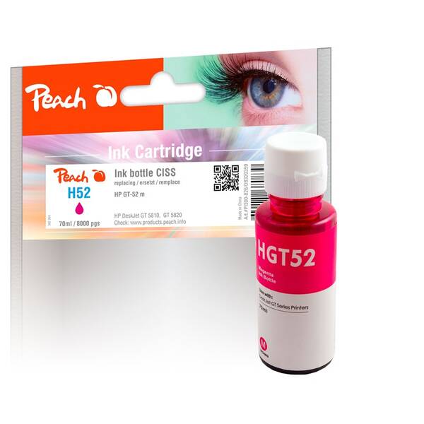 Cartridge Peach HP GT52, 8000 strán 

