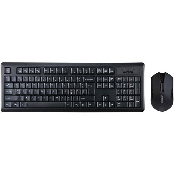 Klávesnica s myšou A4Tech 4200N + V-Track optická myš, USB, CZ čierna

