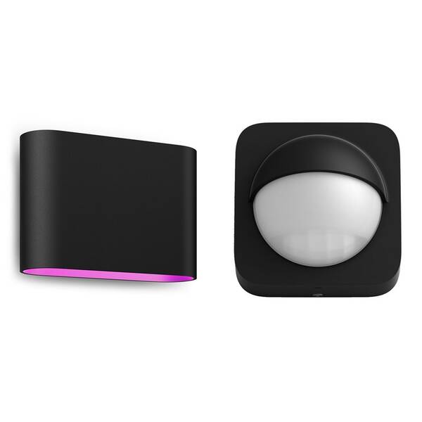 Nástenné svietidlo Philips Dymera - čierne + Senzor Philips Hue Outdoor 

