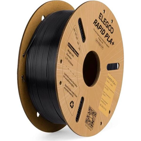 Tlačová struna (filament) Elegoo Rapid PLA+ 1,75mm čierny

