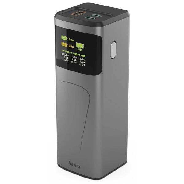 Powerbank Hama High Power 150 W, 24000 mAh sivý

