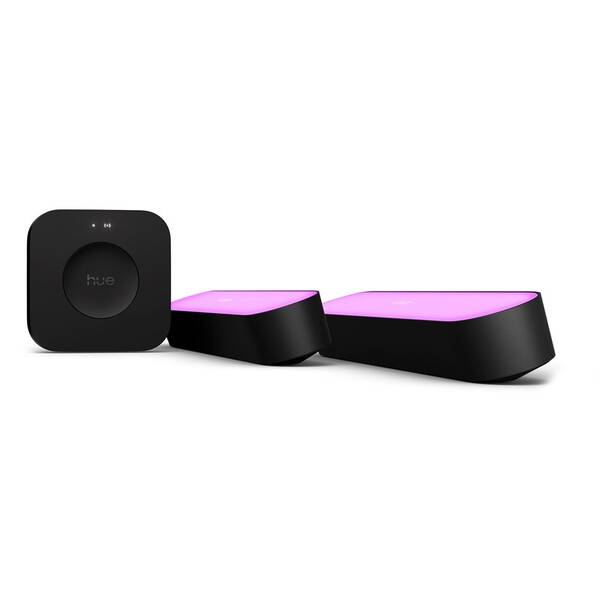 Stolové svietidlo Philips Play light bar, White and Color Ambiance (2 ks) + Bridge Kit Pro čierne

