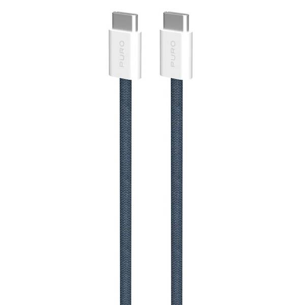 Kábel Puro Fabrik FABK4 USB-C/USB-C, 60 W, 1,5 m modrý

