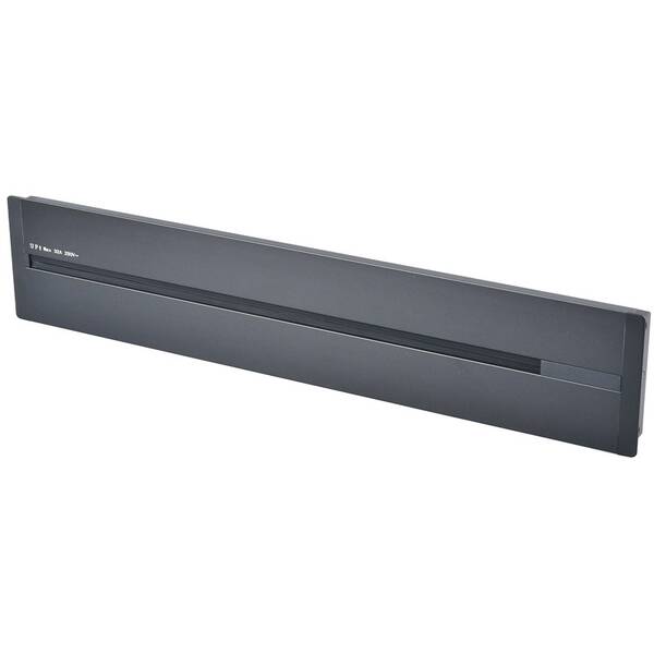 Zásuvková lišta Viking 60 cm, na 7 modulov, zápustná sivá

