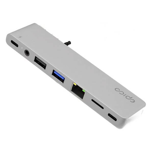 USB Hub Epico USB-C Hub Pro III strieborný

