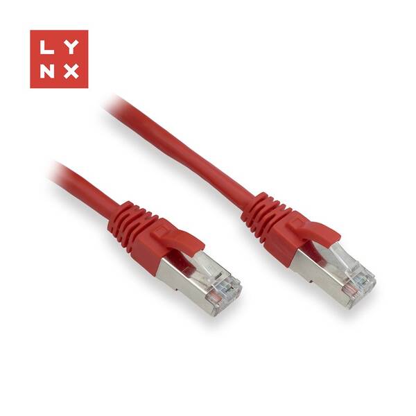 Kábel Lynx FTP patch Cat5e PVC, CCA, 7m červený

