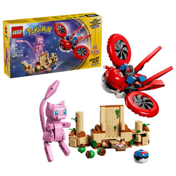 Stavebnica LEGO® Pokémon™ 72161 SMART Play™: Mýtický Mew – pátranie dronom 

