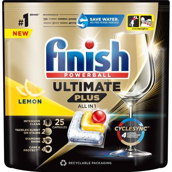 Kapsuly do umývačky Finish UP All Lemon 25ks 

