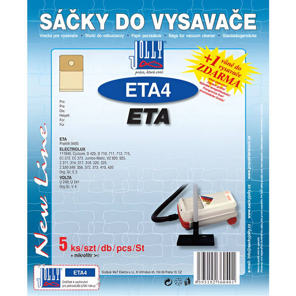 Vrecká pre vysávače Jolly ETA 4 (5 ks) 

