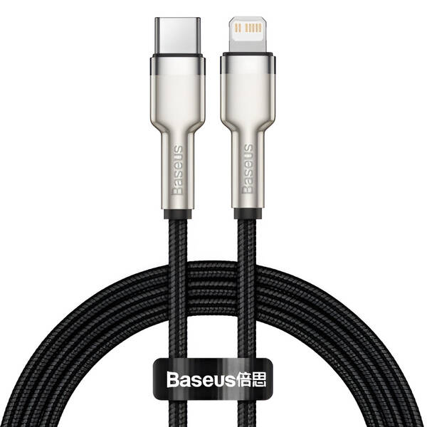 Kábel Baseus Cafule USB-C/Lightning PD 20W, 2m čierny

