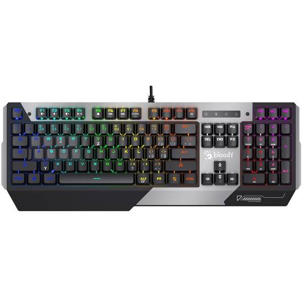 Klávesnica A4Tech Bloody LIGHT STRIKE B865N RNBW, CZ/SK layout čierna

