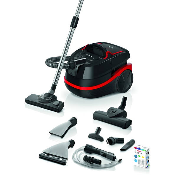 Viacúčelový vysávač Bosch BWD421POW červený

