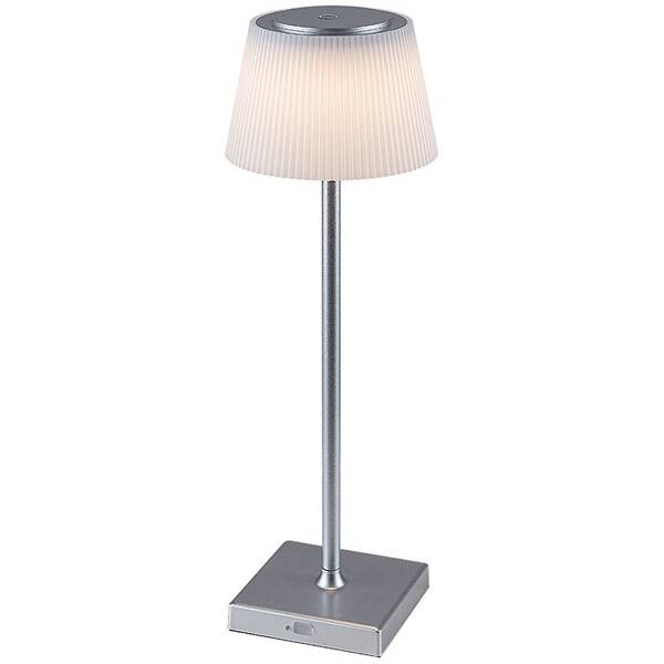 Stolná lampa Rabalux Taena 76013 strieborná/biela

