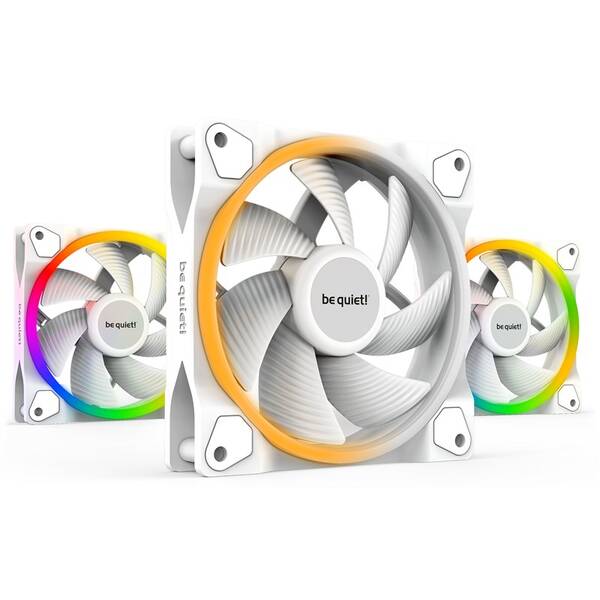 Ventilátor be quiet! Light Wings PWM 120mm (3 ks) biely

