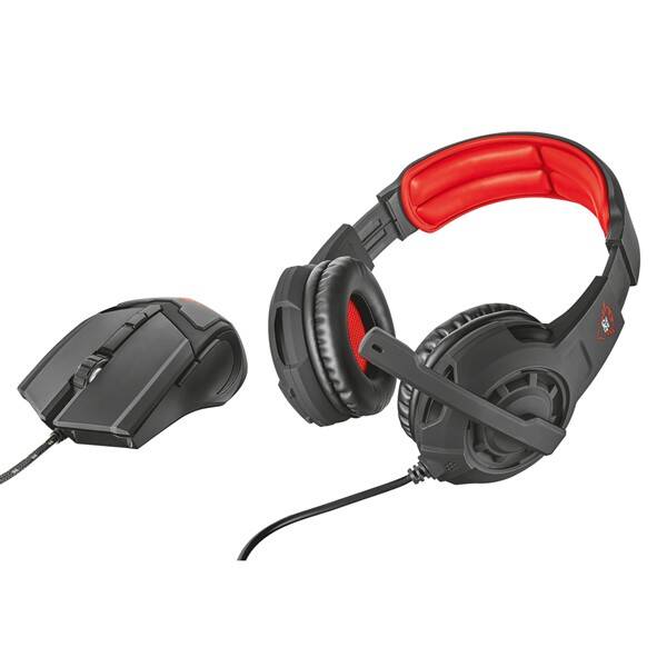 Herný set Trust GXT 784 headset + myš čierny/červený

