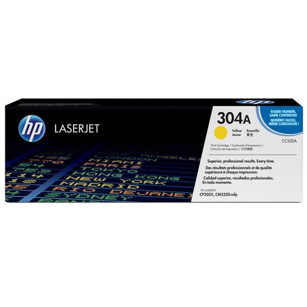 Toner HP 304A, 2 800 strán žltý

