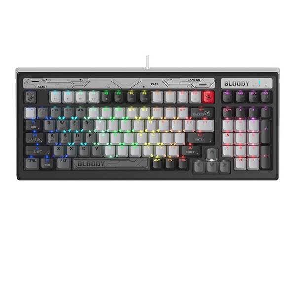 Klávesnica A4Tech B950 RGB, Brown Switch, CZ sivá


