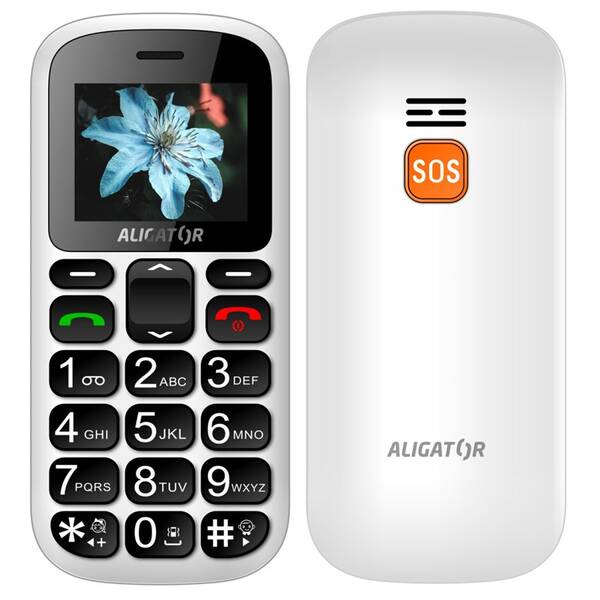 Mobilný telefón Aligator A321 Senior Dual SIM biely

