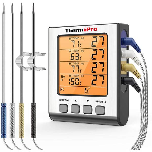 Teplomer do mäsa ThermoPro TP-17H strieborný

