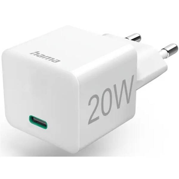 Nabíjačka do siete Hama 201650 1x USB-C PD 20W biela

