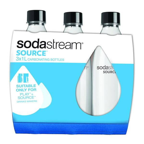 Fľaša SodaStream Lahev SOURCE/PLAY 3Pack 1l čierne/plast

