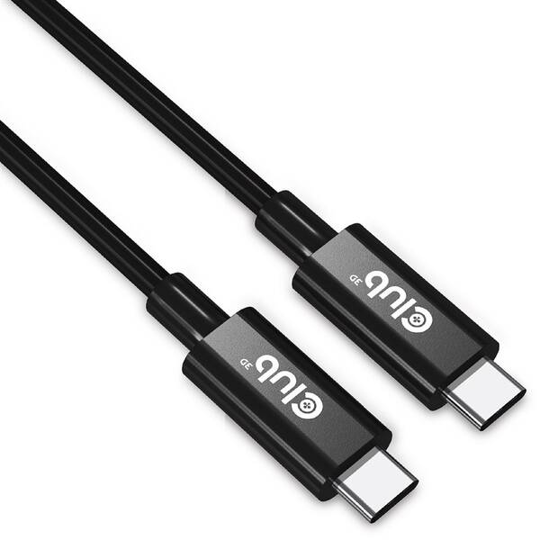 Kábel Club3D USB-C PD, 8K60Hz UHD, 240W, 3m čierny


